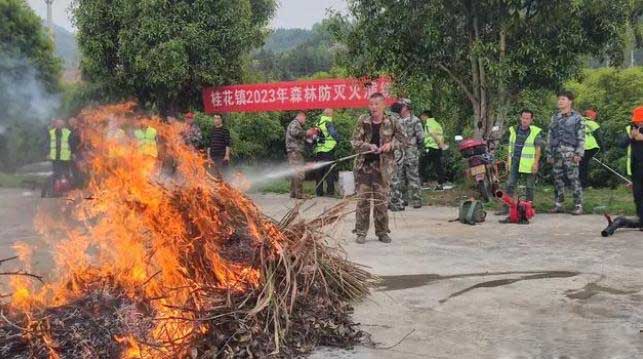 咸安區桂花鎮|理論+實操,拓寬森林防火“護城河”